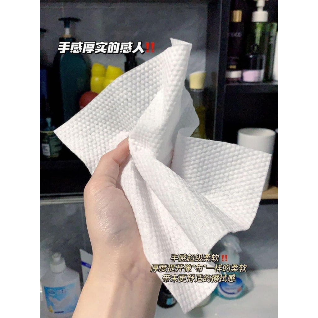 Bịch 150 tờ khăn lau đa năng Geklin, khăn rút chất liêu Cotton mềm mượt