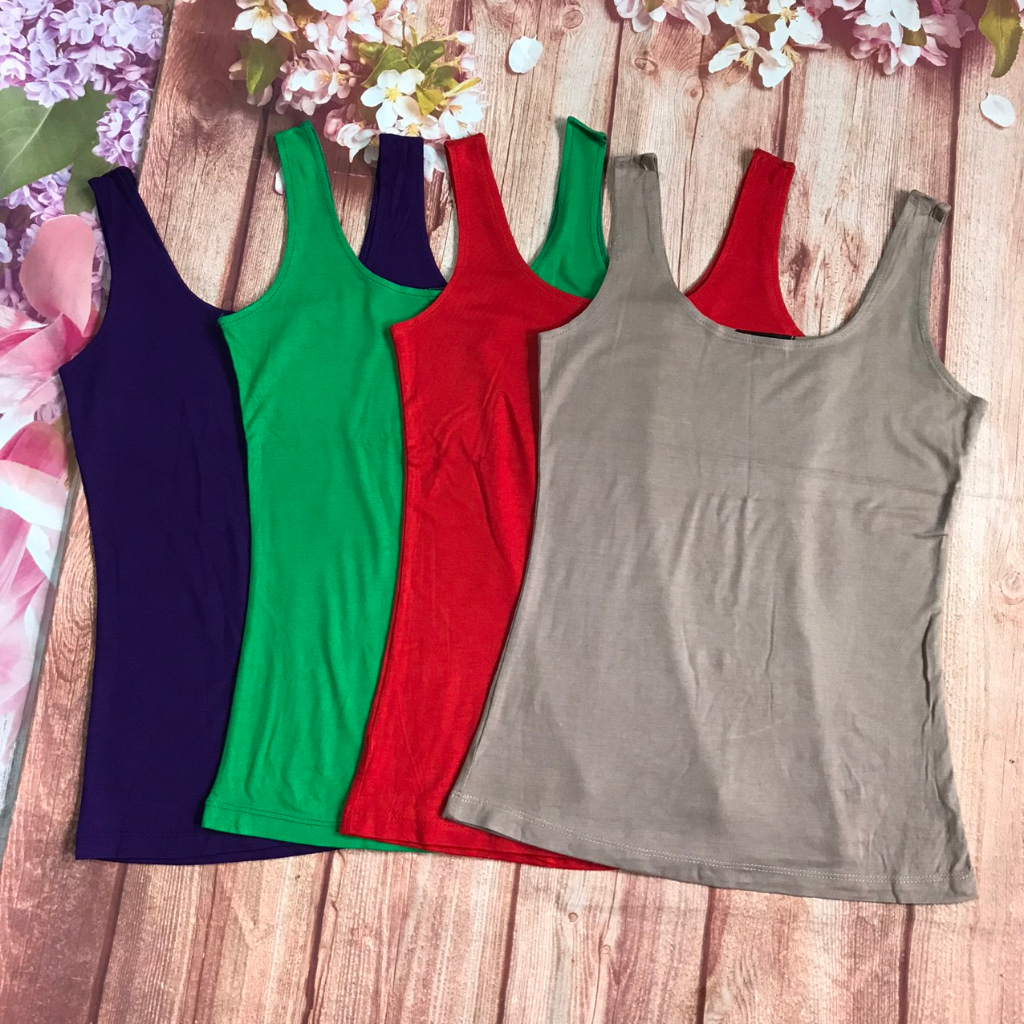 Áo hai dây nữ dáng ôm bản to- Áo sát nách ba lỗ nữ không tay dáng ôm thời trang co giãn, mềm mịn