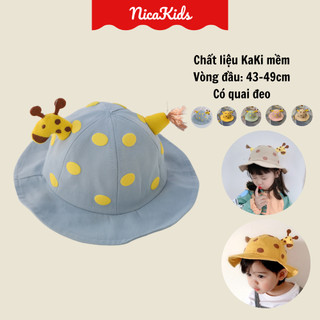 Mũ vành / nón tai bèo cho bé hình Hươu cao cổ 3D che nắng (0-2 tuổi)