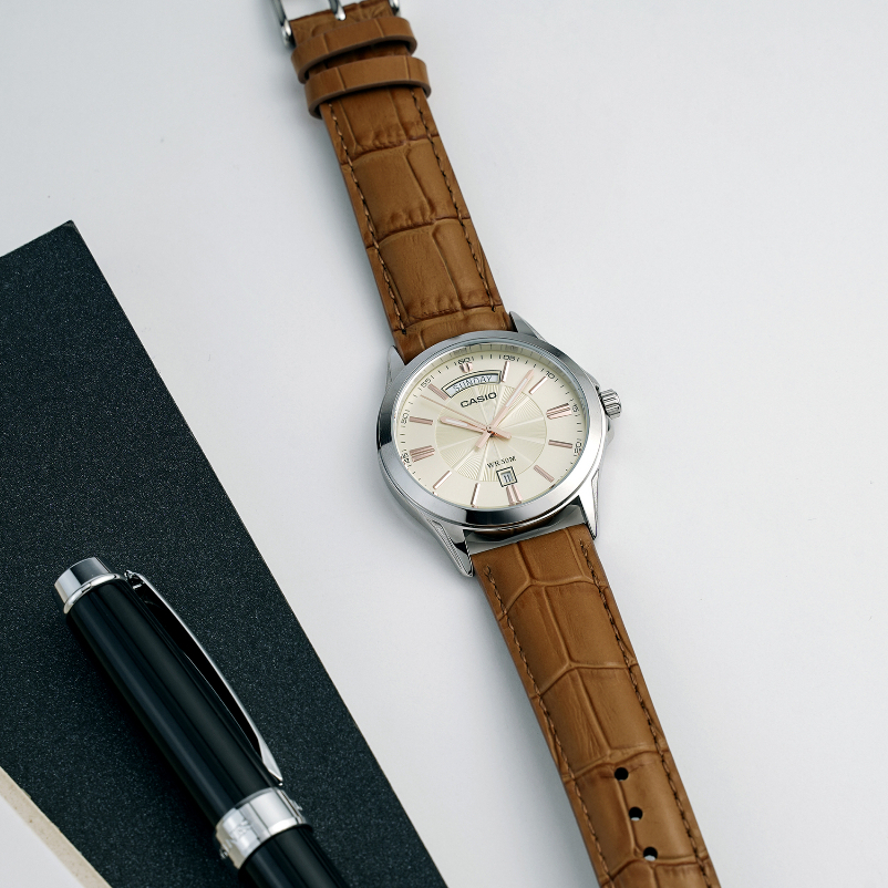 Đồng hồ Casio nam MTP-1381L-9AVDF dây da chính hãng