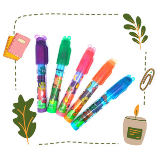 Gôm tẩy khúc Lantu / Lantoo 301 nhiều màu ngẫu nhiên có nắp tích hợp con dấu hoạt hình dễ thương