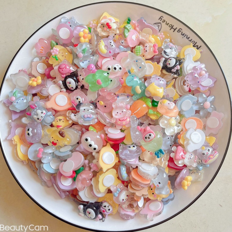 Set 5 charm cute hình động vật decor toploader│Nhựa có miếng dán phía sau│ Xem thêm ở phần MÔ TẢ