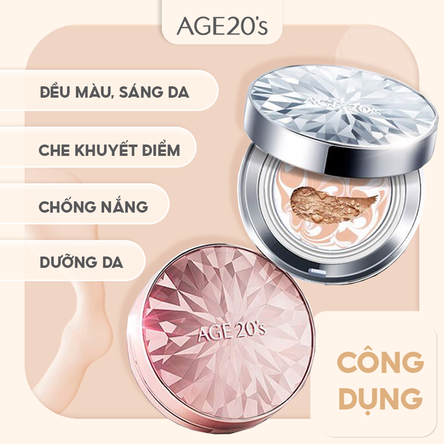 Phấn Nền Lạnh Kim Cương AGE20's Essence Cover Pact ORIGINAL SPF 50+/PA +++ 12.5g