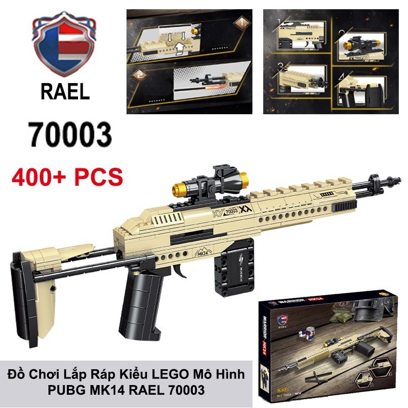Bộ Lego Lắp Ráp Mô Hình PUBG 2in1 kiểu Shortgun Loại To 46cm