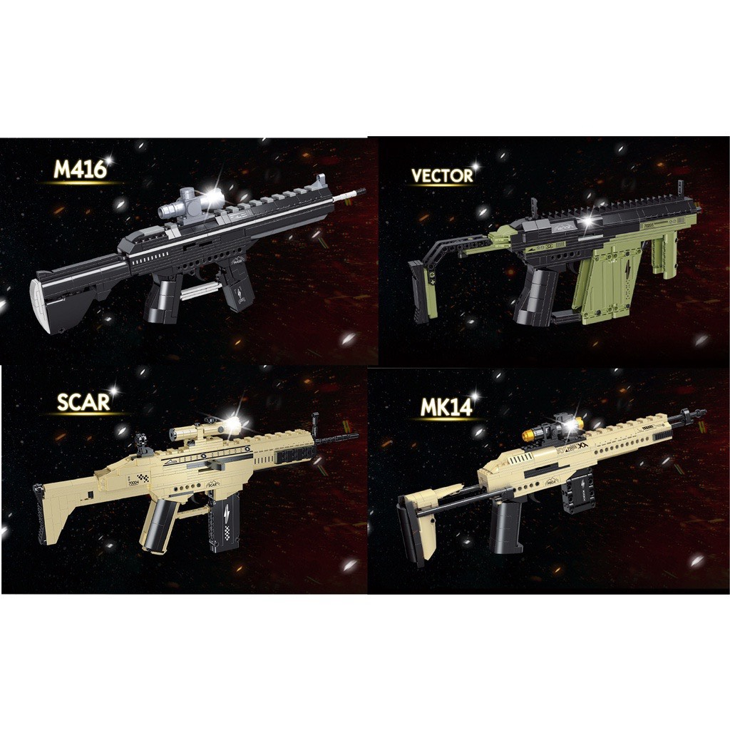 Bộ Lego Lắp Ráp Mô Hình PUBG 2in1 kiểu Shortgun Loại To 46cm