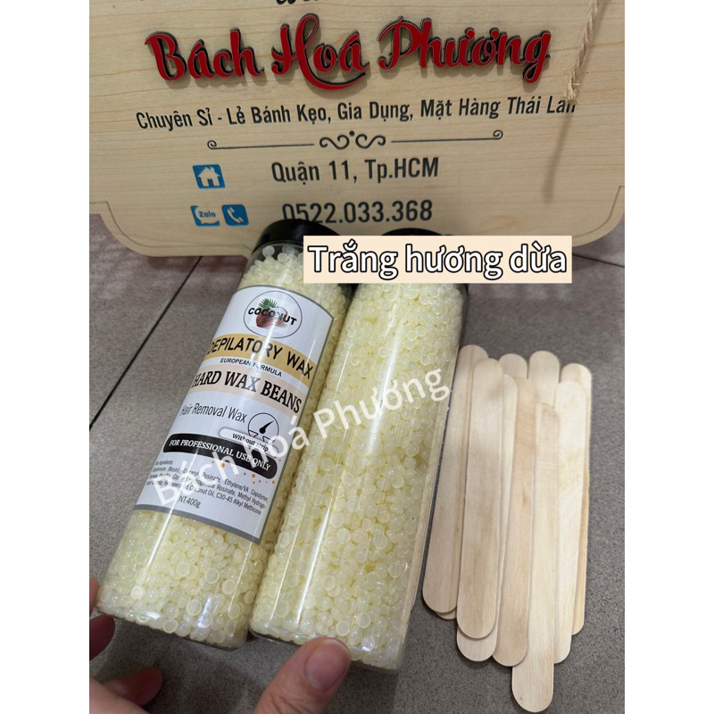 Chính Hãng Hũ sáp màu 400G Sáp wax lông Tặng kèm 10 que gỗ.