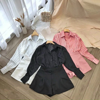 Sét Sơ Mi Sọc Bigsize 55kg Đến 100kg (M/L/XL/XXL)