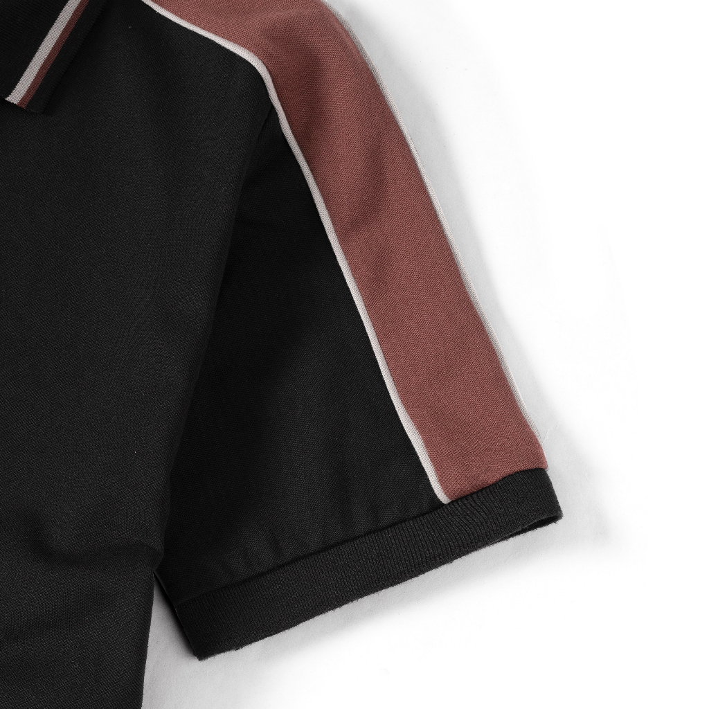 Áo Polo nam RAKES LEEVUS phối vai và cổ, vải CVC cá sấu, form regular APL301