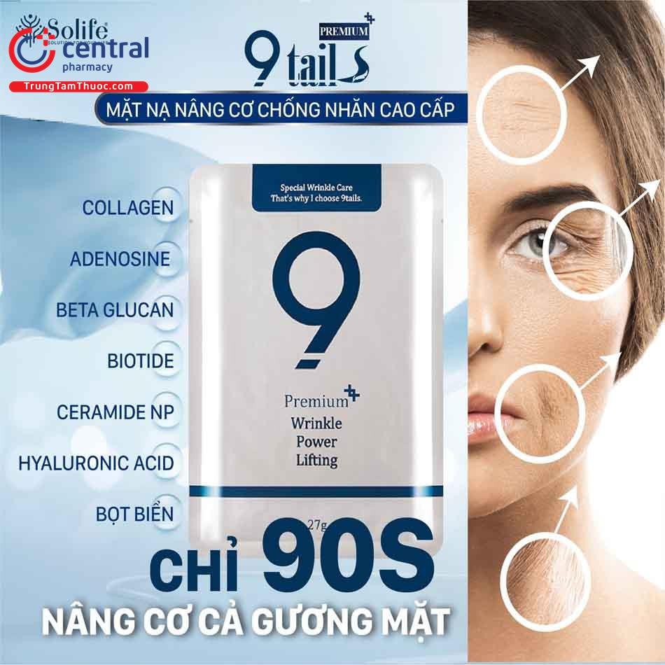 MẶT NẠ NÂNG CƠ CHỐNG NHĂN CAO CẤP PREMIUM WRINKLE POWER LIFTING 9TAILS