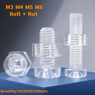 Ốc mica, ốc PC, bu lông mica vặn vít trong suốt