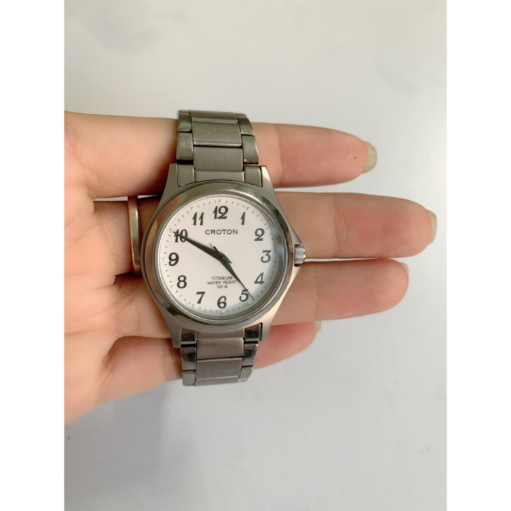 Đồng hồ nam Croton Titanium 69RT-139M hàng si Nhật đã qua sử dụng hình thức đẹp