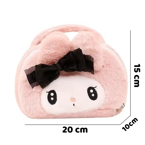 Túi mỹ phẩm hình Kuromi , Melody dễ thương, Túi đựng đồ cá nhân tiện lợi họa tiết Sanrio _ TingTing