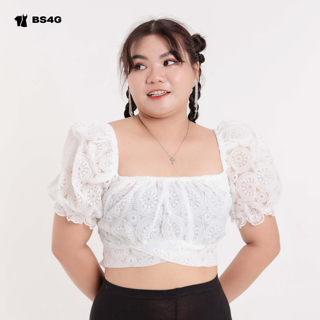 ÁO CROP VẢI HOA BIGSIZE - CR055