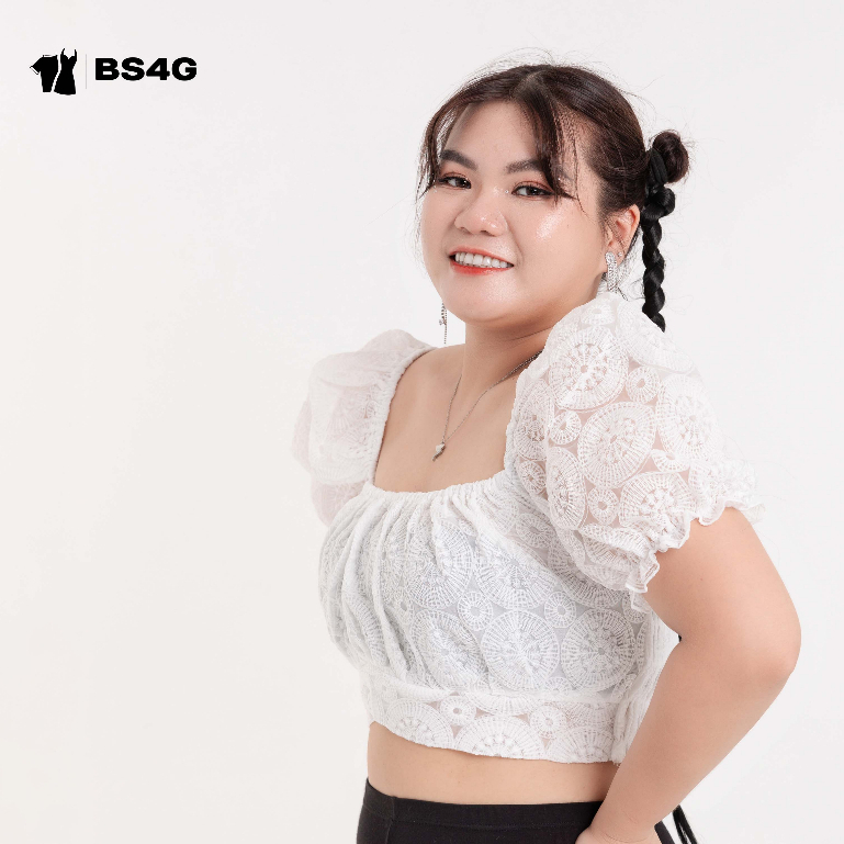 ÁO CROP VẢI HOA BIGSIZE - CR055