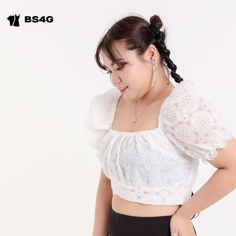 ÁO CROP VẢI HOA BIGSIZE - CR055