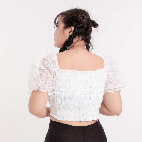 ÁO CROP VẢI HOA BIGSIZE - CR055