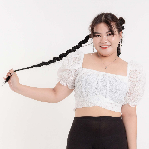 ÁO CROP VẢI HOA BIGSIZE - CR055