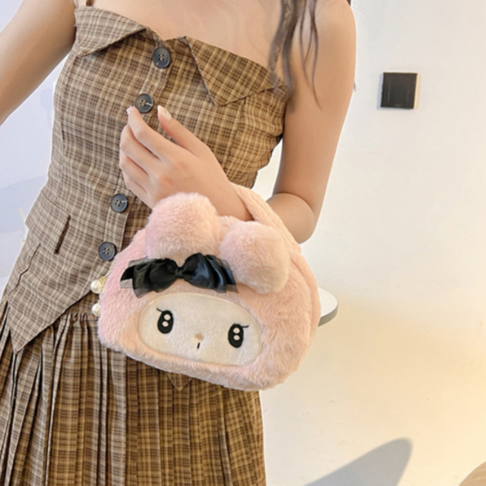 Túi mỹ phẩm hình Kuromi , Melody dễ thương, Túi đựng đồ cá nhân tiện lợi họa tiết Sanrio _ TingTing