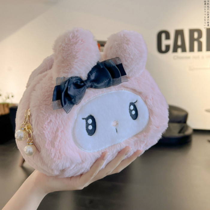 Túi mỹ phẩm hình Kuromi , Melody dễ thương, Túi đựng đồ cá nhân tiện lợi họa tiết Sanrio _ TingTing
