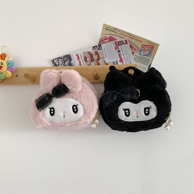 Túi mỹ phẩm hình Kuromi , Melody dễ thương, Túi đựng đồ cá nhân tiện lợi họa tiết Sanrio _ TingTing