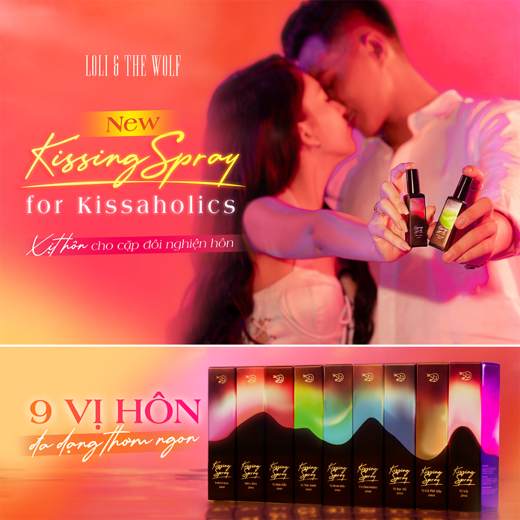 Xịt Thơm Miệng Kissing Spray Loli & The Wolf Hương Dưa Hấu Tươi Mát Vị Bạc Hà Chai 20ml