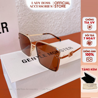 Kính râm thời trang nữ mắt vuông cao cấp | Kính mát ce.line kim loại LADYBOSS | Kính râm unisex nam nữ K299