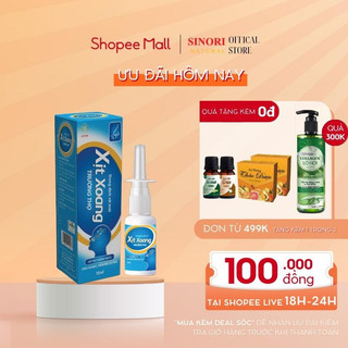 Xịt xoang mũi Trường Thọ Sinori hỗ trợ dứt điểm xoang cấp và mãn tĩnh 15ml