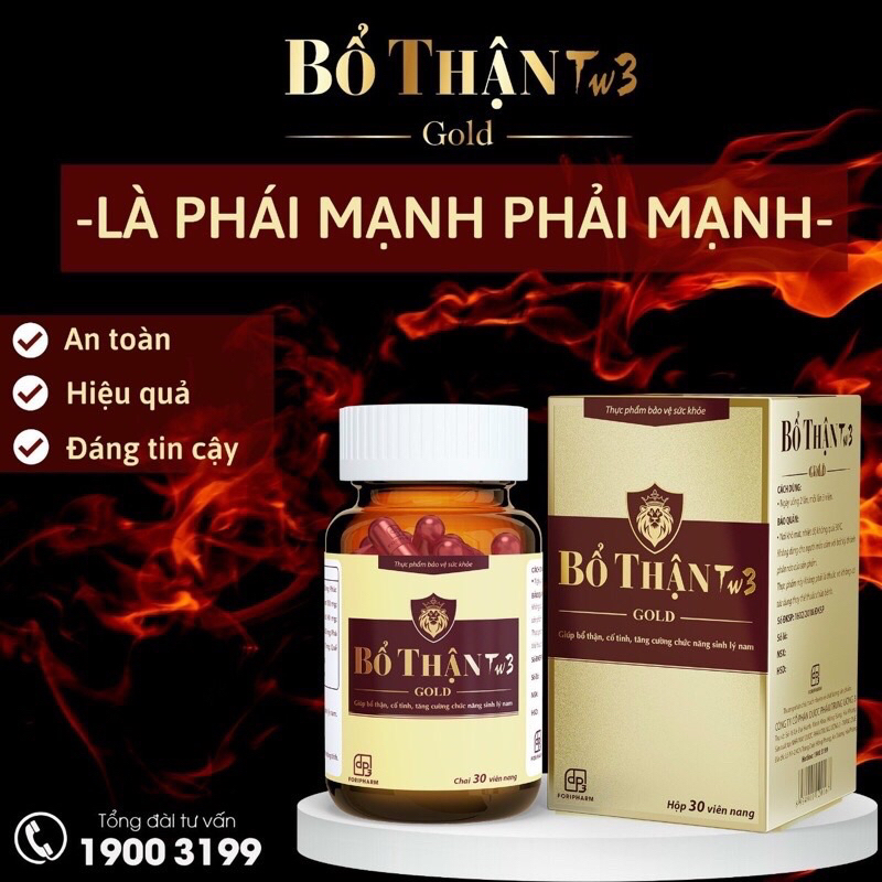 Bổ thận tw3 gold lọ 30 viên