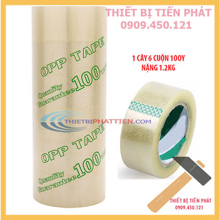1 Cây Băng Keo 100 Yards 1.2kg/cây 6 cuộn (Keo Trong)