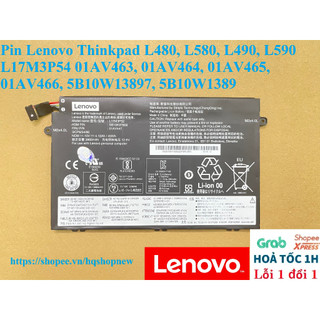 ⚡ Pin Lenovo Thinkpad L480, L580, L490, L590 L17M3P54 01AV463, 01AV464, 01AV465, 01AV466, 5B10W13897, 5B10W1389