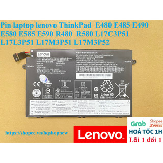⚡ Pin laptop lenovo ThinkPad  E480 E485 E490 E580 E585 E590 R480  R580 L17C3P51 L17L3P51 L17M3P51 L17M3P52