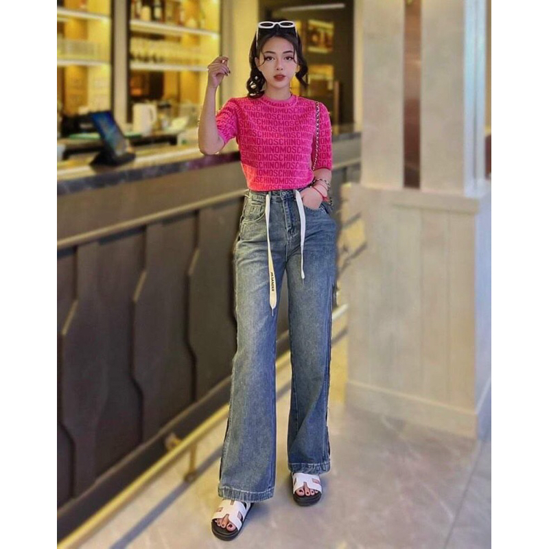 ÁO LEN HỒNG CHỮ