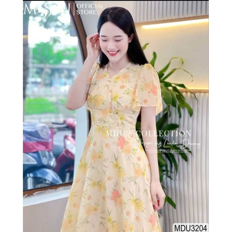 Đầm hoa vàng 169k
