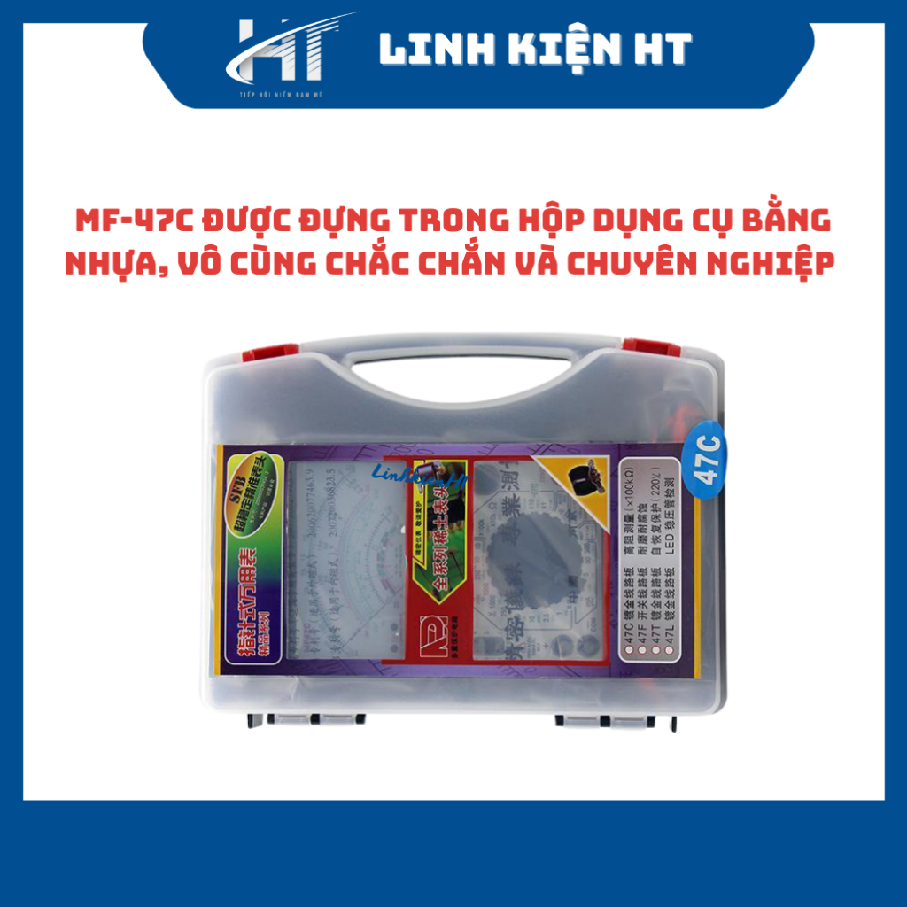 Đồng hồ vạn năng kim MF47C MF-47C cao cấp có bảo vệ chống cắm nhầm chất lượng tốt - Linh kiện HT