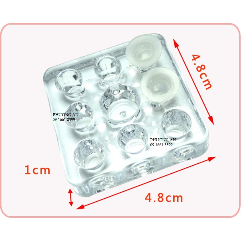 Đế mica 9 ô đựng mực phun xăm | Dụng cụ phun xăm Phương An