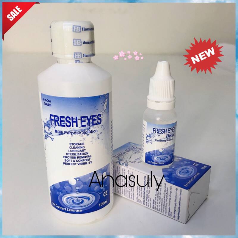 (Combo) 01 Ngâm Lens + 01 nước nhỏ mắt chuyên dụng