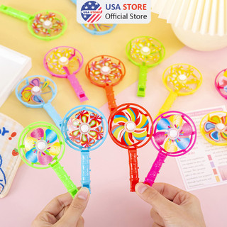 Còi thổi chong chóng mini - quạt tròn cầm tay có còi thổi huýt sáo đồ chơi cho bé dễ thương cute