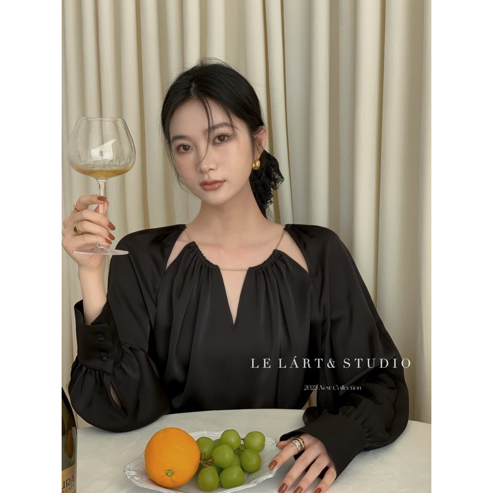 𝐎𝐇𝐘𝐎𝐎: Áo sơ mi cổ tròn thiết kế
