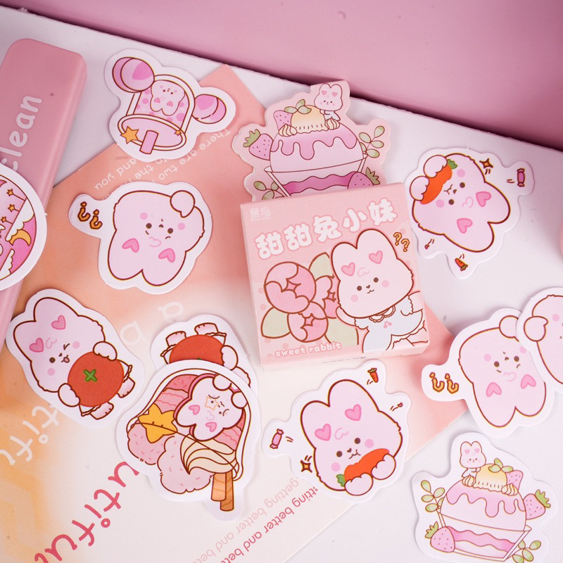 Hộp 45 hình dán hoạ tiết hoạt hình Tiệm Ốc Sột