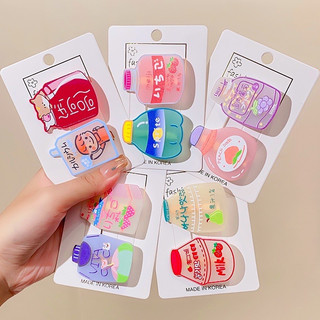Set 5 kẹp tóc hình chai nước hoạt hình dễ thương khác nhau
