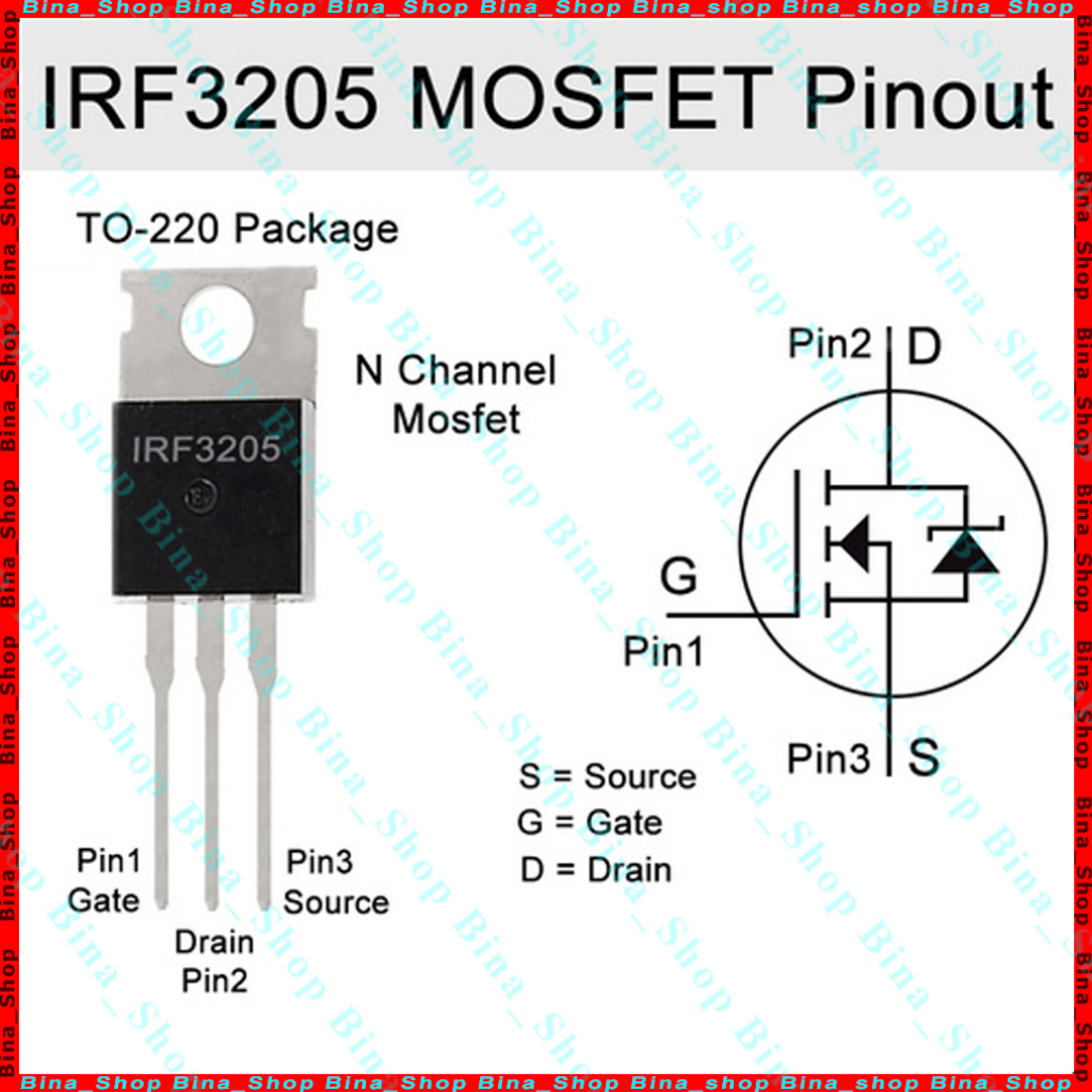 Mosfet IRF3205 110A 55V Linh kiện bán dẫn Kênh N TO-220 F3205 3205