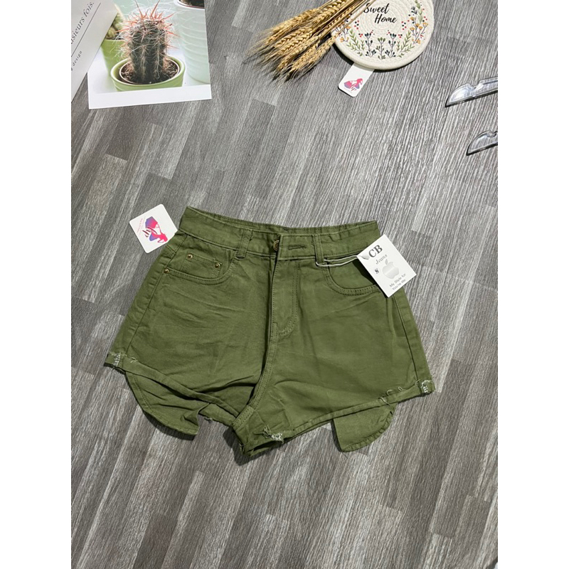 Quần đùi lưng cạp cao, quần nữ short nữ hàng cao cấp G234