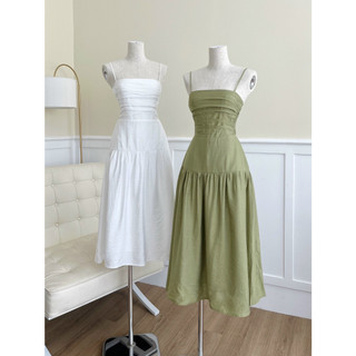 [HÀNG LOẠI 1 CHUẨN ẢNH Ạ] Đầm maxi 2 dây xếp ly tôn eo dáng xòe
