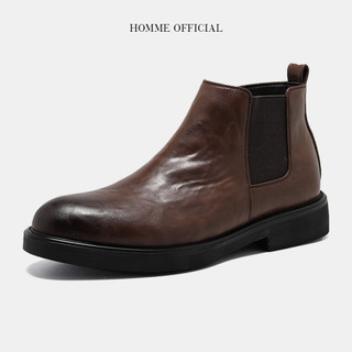 Giày chelsea boots dập nổi cao cấp, giày boots cao cổ nam homme khóa zip 85711-r