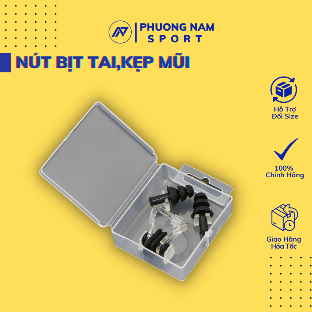 Bộ Bịt Tai chống nước vào tai, Kẹp Mũi chống nước khi bơi