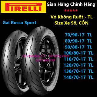1 Vỏ Pirelli Rosso Sport Không Ruột cho Winner, Ex, raider, GSX,...........