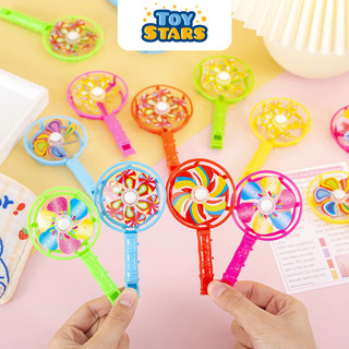 Còi thổi chong chóng mini - quạt tròn cầm tay có còi thổi huýt sáo đồ chơi cho bé dễ thương cute