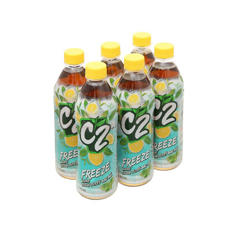 Lốc 6 chai trà C2 chanh tuyết bạc hà Freeze