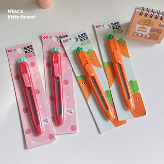 Dao rọc giấy MIAO'S LITTLE FOREST dao mini hình chân mèo dâu tây cà rốt unbox nhỏ gọn tiện lợi MOT250