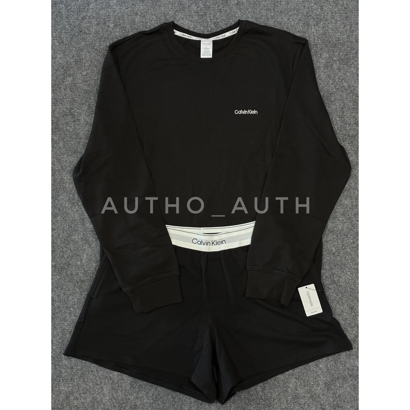 Áo Sweatshirt Calvin Klein Logo Thêu Chữ Basic